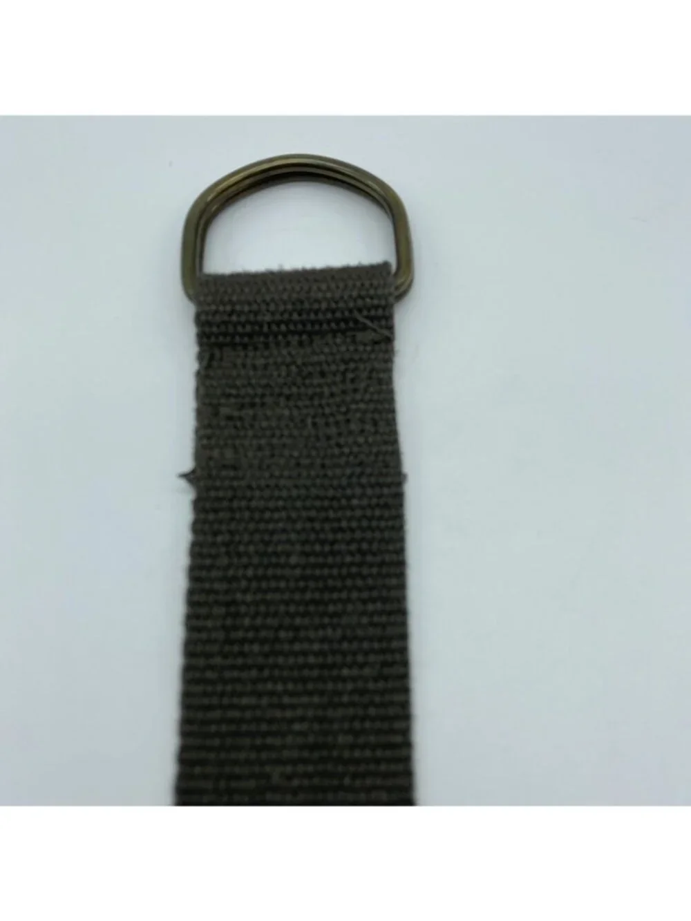 Unbranded Green D-Ring Web Belt Men’s Size L Military Casual Double Ring Style